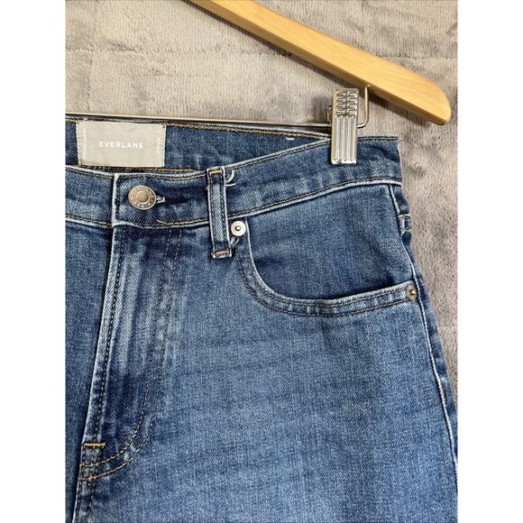 Everlane Jeans Mid Rise Skinny Ankle Women's Size 28R Blue Stretch Denim - Picture 3 of 8